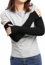 UV Protection Cooling Arm Sleeves - UPF 50 Compression Arm Sleeves for Men/Women/Students for Elbow Brace, Baseball, Basketball, Cycling Sports-Black-bike riding (Black finger)...