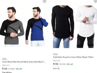 Uzee Mens T Shirts Upto 93% Off