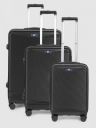 V By Verage Set of 3 Firestone 360-Degree Rotation Hard-Sided Trolley Bags 243L...