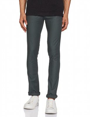 V Dot Men's Slim Fit Formal Trousers (VDTF318D002336_Green_76)