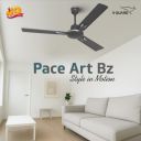 V-Guard Pace Art Bz Ceiling Fan For Home | Decorative Trims | 370 RPM | 2-Year Coverage | 1200 mm (Midnight Black)...