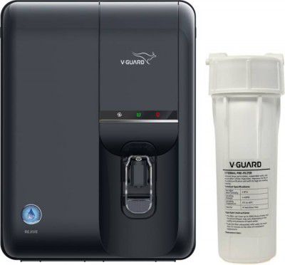V-Guard Rejive 6.5 L RO + UV + MF + Minerals Water Purifier  (Blue Black)
