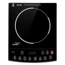 V-Guard Vic 1.4 El Induction Cooktop / 1400 Watt Electric Induction Cooker With 7 Power Levels|Temperature Control | Push Button| Auto-Cutoff | Elegant Crystal Glass Matte Finish - Black...