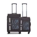 V Lite - Moscow Combo Set of 2 (Small + Medium) Softside Trolley Bag, Cabin 20" + Check-in 24" Expandable Suitcase Travelling Luggage with Anti-Theft Zippers for Men and Women...