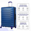 V-Lite Warpath 80 cms Cobalt Blue Check-in Hard Sided Trolley Bag & TSA Approved Lock...