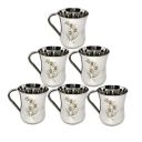 V P J Hub Pack of 6 Stainless Steel Tea/Coffee Cup Set of 6 (Laser Finished,200 ML 300 ML, Stainless Steel, Dishwasher Safe (Cup Set of 6, 150 ML)...