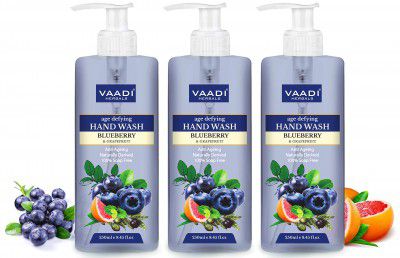 Vaadi Herbals Age Defying Blueberry and Grapefruit Hand Wash - 250 ml (Pack of 3)