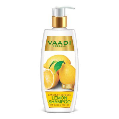 Vaadi Herbals Dandruff Defense Lemon Shampoo with Extract of Tea Tree, 350ml