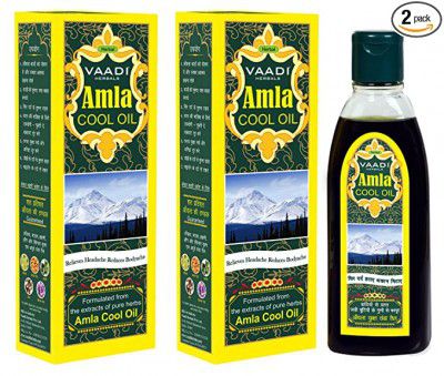 Vaadi Herbals Value Pack of Amla Cool Oil with Brahmi and Amla Extract 200ml x 2