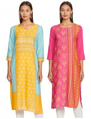 Vaamsi Crepe Digital Printed Kurti(COPK1034_Multi-Coloured_Free Size)