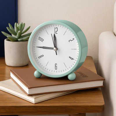 Vaanar Sena Metal Analog Alarm Clock – 4-Inch (Green)