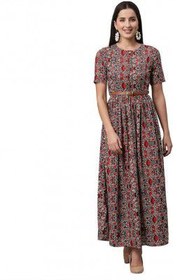 Vaani Creation Women Maxi Multicolor Dress