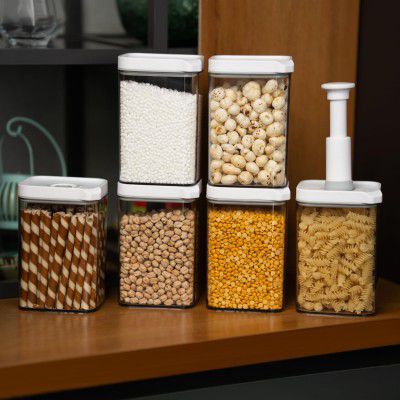 Satpurush Vacuum Fridge Storage Containers - (1000ML, Pack of 6)