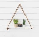 VAH Wall Hanging Shelf, Set of 1 Wood Floating Shelves for Wall Rustic Rope Shelves Plant Shelf Farmhouse Decor for Living Room Bathroom Bedroom Kitchen Apartment -Wood Hanging Shelf Bohemian...