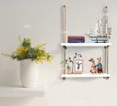 VAH Wall Hanging Shelf, Set of 2 Wood Floating Shelves...