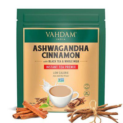 VAHDAM, INSTANT Tea Premix - Ashwagandha Cinnamon (200g)