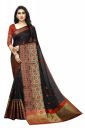 VAIVIDHYAM Designer Sarees Womens Banarasi Cotton Silk Saree With Blouse Piece....