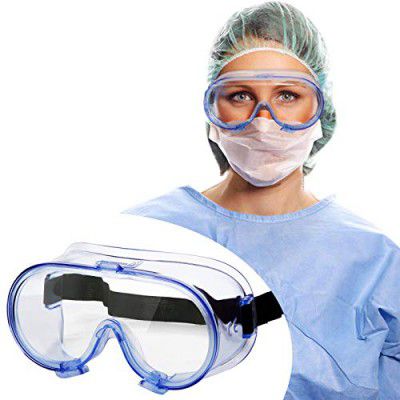 VAKKER 2 Pieces Safety Glasses Anti-Fog Eye Protection-Medical Goggles Fit Over Eyeglasses-Unisex Ultra Clear Protective Glasses Protective Eyewear-Lab Goggles Medical Protection