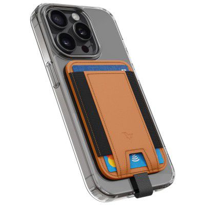 Vaku Luxos Elowen MagPro iPhone Wallet Magnetic Card Holder for iPhone 15/15 Plus/15 Pro/15 Pro Max, 14/14 Plus/14 Pro/Max, 13/12 Series Vegan Leather Compatible with MagSafe - Brown