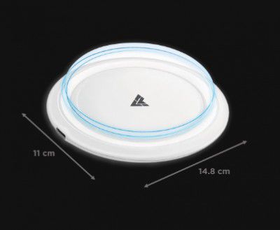 Vaku Luxos MontClad 15 Watts Wireless Charger (Output Over Current Protection, VAKU-15WLC-MONWH, White)