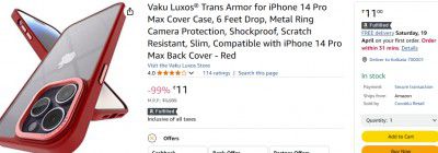 Vaku Luxos® Trans Armor for iPhone 14 Pro Max Cover Case