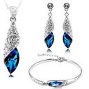 Valentine Gift By Shining Diva Italian Designer Non Precious Metal Jewellery Set for Women (Blue) (rrsdcmb208)...