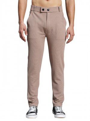 VALLEY Casual Textured Slim Fit Trousers, Side Pockets