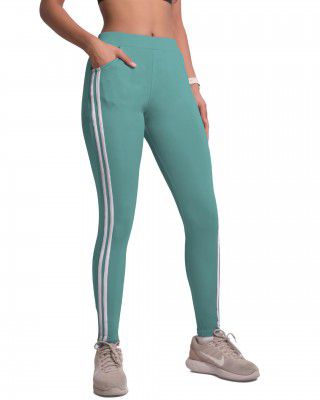 VALLEY Stretchable Active Yoga Pants & Gym Pants for Women with 2 Pockets Leggings Tights Fitness Track Pant