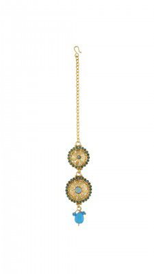 Vama Fashions Maang teeka Mang Tikka tika Maangtika Mathapatti for Women Traditional