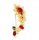 VAMA Fashions Maharashtrian jewellery traditional nath nose ring Without Piercing Marathi Nose Pin For Women ...