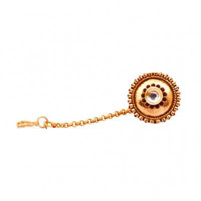 VAMA Fashions Traditional Gold Plated Designer Damini Mathapatti Maang Tikka for Women