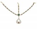 Vama Fashions Traditional Maang Tikka SilverStone Drop Design Borla Matha Patti For Women and Girls...