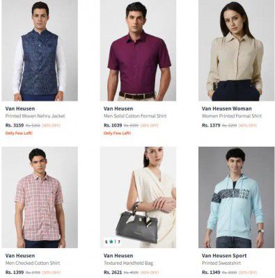 Myntra : Upto 70% OFF - Van Heusen Clothing