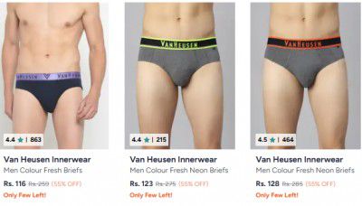 Van Heusen Innerwears @ 50-58% OFF | Briefs from ₹116