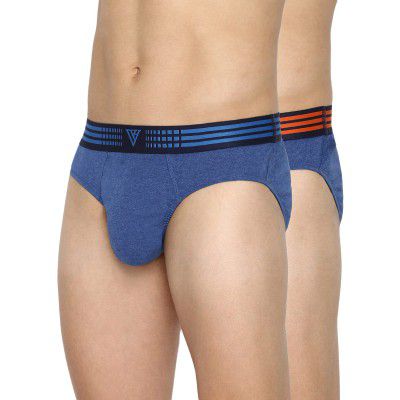 Van Heusen Men Anti Bacterial Briefs - 100% Combed Cotton - Pack of 2 - Colour Fresh, Moisture Wicking