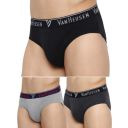 Van Heusen Men Briefs - 100% Combed Cotton - Pack of 3 - Anti Bacterial, Colour Fresh, Moisture Wicking...