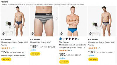 Van Heusen Men Innerwears Starts @158