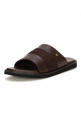 Van Heusen Men's Black Sliders