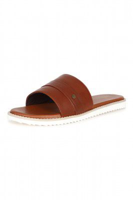 Van Heusen Men's Black Sliders