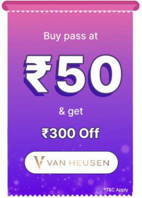 BBD Sale | Van Heusen Pass only at Rs. 50 and get a discount of 25% upto Rs 300 