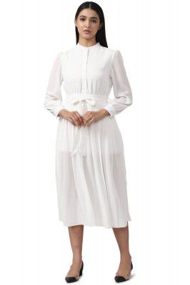 Van Heusen Women's Polyester Classic Below The Knee Dress