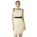 Van Heusen Women's Regular Fit Half Sleeve Mid Thigh Length Sheath Dress...