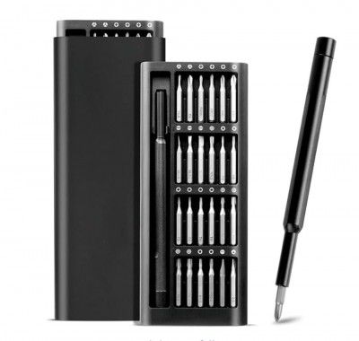 Vannar sena 24 In 1 Mini Precision Screwdriver Set with Magnetic Head & S2 Steel Bits - Black