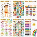 Vantagekart Alphabets, Numbers, Weekdays, Colours, Months, Body Parts Educational Wall Posters/Charts for Preschool Kids, Learning Toy for Toddler- (Paper, 12x18-inch, Multi) - Set of 6...
