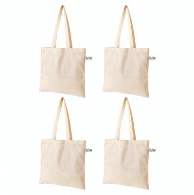 VantageKart Natural Cotton Tote Bags - Eco-Friendly Multipurpose Bags 