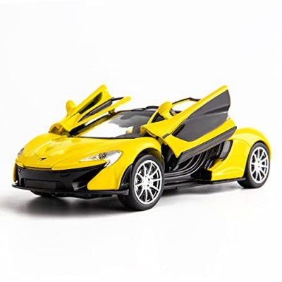 VARIYA ENTERPRISE Exclusive Alloy Metal Pull Back Die-cast Car 1/32 MCLAREAN P1 Diecast Metal Pullback Toy car with Openable Doors, Light Music Boys Gifts Toy? Yellow ?