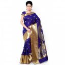 Varkala Silk Sarees Women Paithani Silk Blend Saree With Blouse Piece...