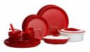 Varmora Dinner Set 24 Pcs Set Pian Matt Color (Maroon)...