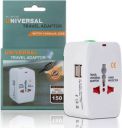 VARNIRAJ IMPORT & EXPORT Universal All in One Worldwide Adapter Power Converters with Dual USB Worldwide Adaptor  (White)...
