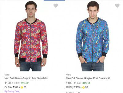 varo Men's Sweatshirt @ ₹199/-